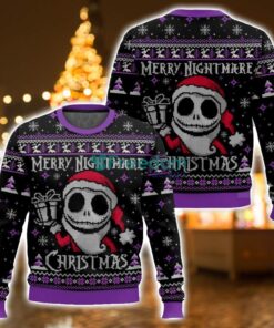 Merry Nightmare Christmas Jack Skellington 3D Ugly Christmas Sweater For Men And Women Christmas Season Gift