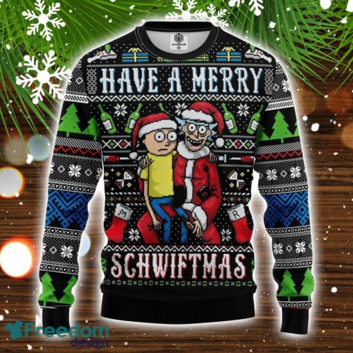 Merry Rick And Morty Ugly Christmas Sweater Amazing Gift Family Christmas Gift Product Photo 1