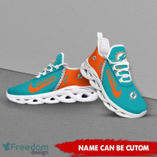 Miami Dolphins Custom Name Limited Max Soul Shoes Sneakers For Sports Fans Gift Product Photo 4