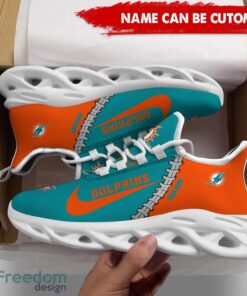 Miami Dolphins Custom Name Limited Max Soul Shoes Sneakers For Sports Fans Gift Product Photo 5