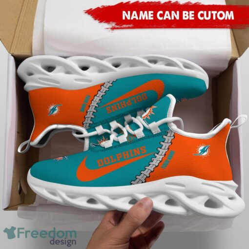 Miami Dolphins Custom Name Limited Max Soul Shoes Sneakers For Sports Fans Gift Product Photo 5