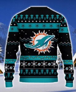 Miami Dolphins Santa Claus Ugly Christmas Sweater Christmas Gift 3D Sweater Product Photo 2