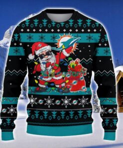 Miami Dolphins Santa Claus Ugly Christmas Sweater Christmas Gift 3D Sweater