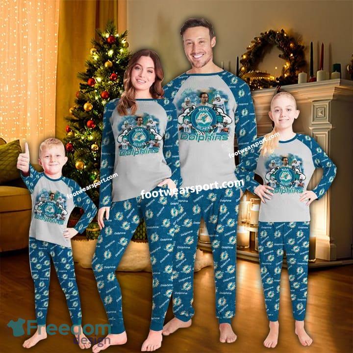 Miami Dolphins Transfer Ugly Christmas Pajamas Set Family Kid Men Women image Miami Dolphins Transfer Ugly Christmas Pajamas Set Family Kid Men Women - Miami Dolphins Transfer Ugly Christmas Pajamas Set Family Kid Men Women