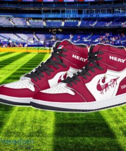 Miami Heat Air Jordan 1 Shoes Sport Hightop Sneakers For Men And Women Custom Name Product Photo 2