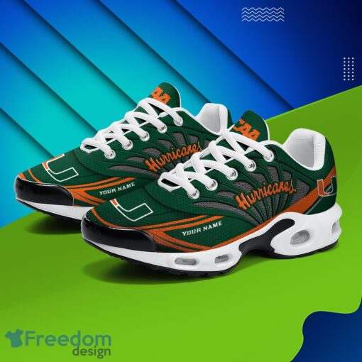 Miami Hurricanes Air Cushion Sports Shoes Custom Name Gift For Fans Men Women Shoes Product Photo 2