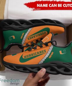 Miami Hurricanes Custom Name Limited Max Soul Shoes Sneakers For Sports Fans Gift Product Photo 2