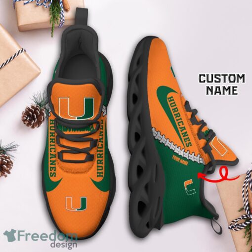 Miami Hurricanes Custom Name Limited Max Soul Shoes Sneakers For Sports Fans Gift Product Photo 3