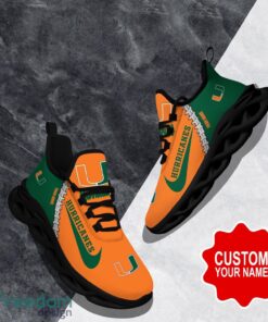 Miami Hurricanes Custom Name Limited Max Soul Shoes Sneakers For Sports Fans Gift Product Photo 1