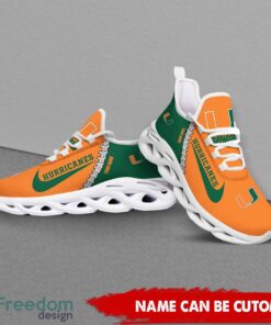 Miami Hurricanes Custom Name Limited Max Soul Shoes Sneakers For Sports Fans Gift Product Photo 4