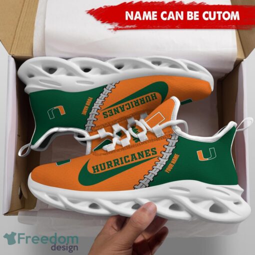 Miami Hurricanes Custom Name Limited Max Soul Shoes Sneakers For Sports Fans Gift Product Photo 5