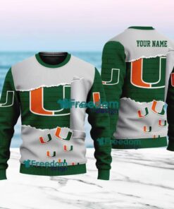 Miami Hurricanes NCAA Logo New Idea Christmas Ugly Sweater 3D For Men And Women