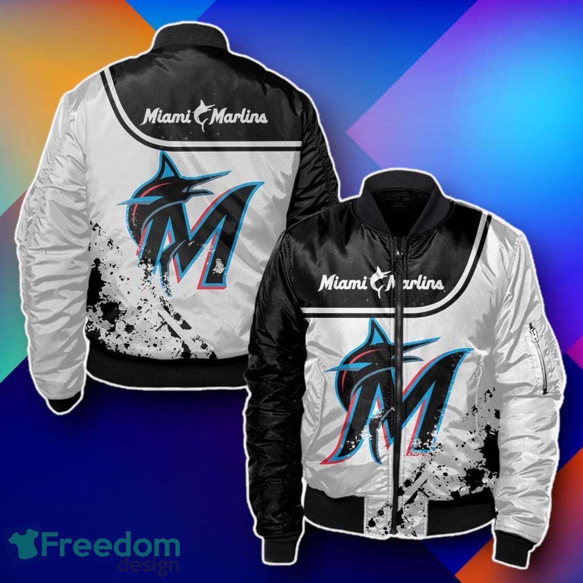 Miami Marlins Bomber 3D Special Gift For Men And Women image Miami Marlins Bomber 3D Special Gift For Men And Women Product Photo 1