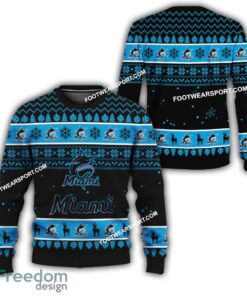Miami Marlins Xmas Pattern Ugly Christmas Sweater For Fans