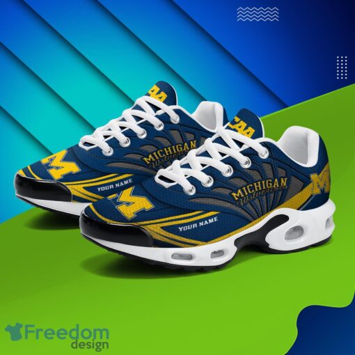 Michigan Wolverines Air Cushion Sports Shoes Custom Name Gift For Fans Men Women Shoes Product Photo 2