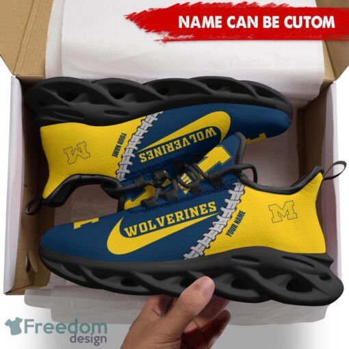 Michigan Wolverines Custom Name Limited Max Soul Shoes Sneakers For Sports Fans Gift Product Photo 2