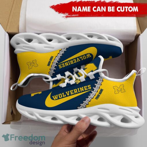 Michigan Wolverines Custom Name Limited Max Soul Shoes Sneakers For Sports Fans Gift Product Photo 5