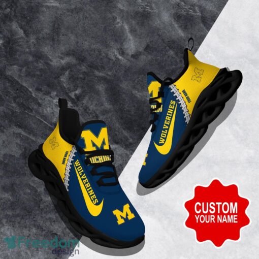 Michigan Wolverines Custom Name Limited Max Soul Shoes Sneakers For Sports Fans Gift Product Photo 1