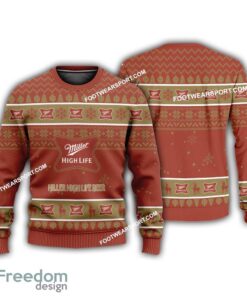 Miller High Life Beer Logo Merry Christmas Ugly 3D Sweater Gift For Men And Women