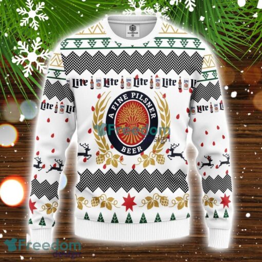 Miller Lite Beer Ugly Christmas Sweater Amazing Gift Family Christmas Gift Product Photo 1