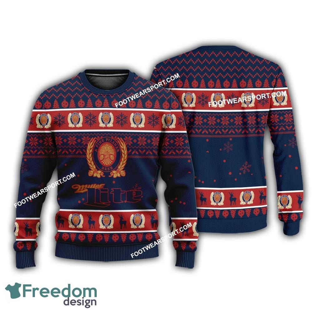 Miller Lite Logo Merry Christmas Ugly Sweater AOP Gift For Men And Women image Miller Lite Logo Merry Christmas Ugly Sweater AOP Gift For Men And Women - Miller Lite Logo Merry Christmas Ugly Sweater AOP Gift For Men And Women