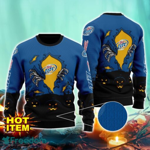 Miller Lite Scary Night Halloween Hand Pull Out Halloween 3D Sweater For Men and Women Product Photo 1