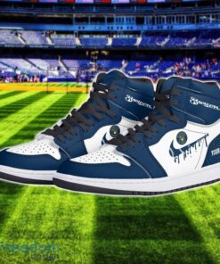 Milwaukee Brewers Air Jordan 1 Shoes Sport Hightop Sneakers For Men And Women Custom Name Product Photo 2