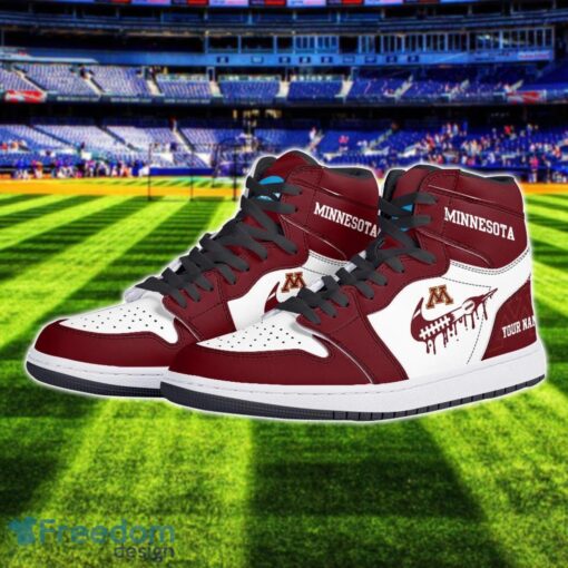 Minnesota Golden Gophers Air Jordan 1 Shoes Sport Hightop Sneakers For Men And Women Custom Name Product Photo 2