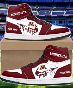 Minnesota Golden Gophers Air Jordan 1 Shoes Sport Hightop Sneakers For Men And Women Custom Name Product Photo 1