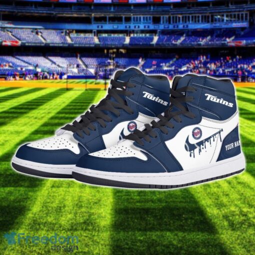 Minnesota Twins Air Jordan 1 Shoes Sport Hightop Sneakers For Men And Women Custom Name Product Photo 2