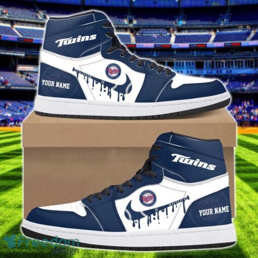 Minnesota Twins Air Jordan 1 Shoes Sport Hightop Sneakers For Men And Women Custom Name Product Photo 1