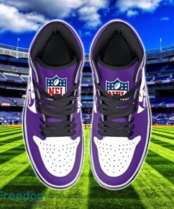 Minnesota Vikings Air Jordan 1 Shoes Sport Hightop Sneakers For Men And Women Custom Name Product Photo 3