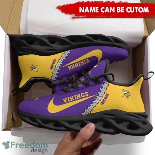 Minnesota Vikings Custom Name Limited Max Soul Shoes Sneakers For Sports Fans Gift Product Photo 2