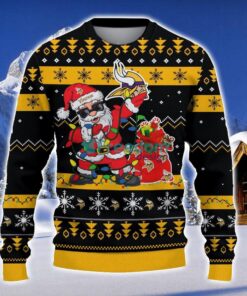 Minnesota Vikings Santa Claus Ugly Christmas Sweater Christmas Gift 3D Sweater