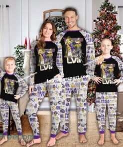 Minnesota Vikings Super Bowl Xmas Family Pajamas Set Kid Men Women