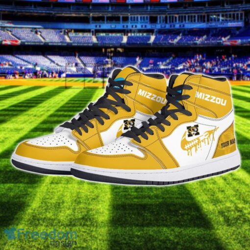 Missouri Tigers Air Jordan 1 Shoes Sport Hightop Sneakers For Men And Women Custom Name Product Photo 2