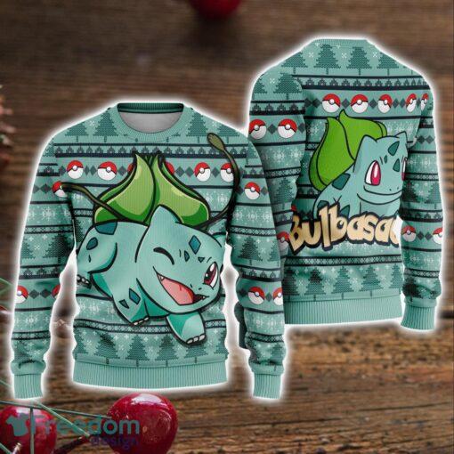 Monster Christmas Sweater Bulbasaur Ugly Sweater Birthday PKM Ugly Christmas Sweater Holiday Gift Product Photo 1