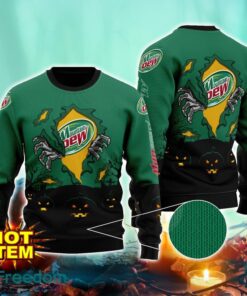 Mountain Dew Scary Night Halloween Hand Pull Out Halloween 3D Sweater For Men and Women