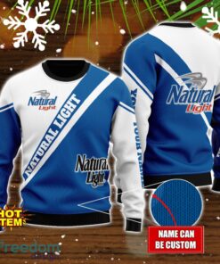 Natural Light Personalized All Over Print Sweater Christmas Holiday Gift Men and Women