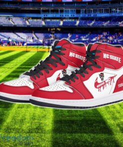 NC State Wolfpack Air Jordan 1 Shoes Sport Hightop Sneakers For Men And Women Custom Name Product Photo 2