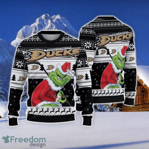 NCAA Anaheim Ducks Football Fans Sweater Grinch Ugly Sweater Christmas Funny Gift Product Photo 1