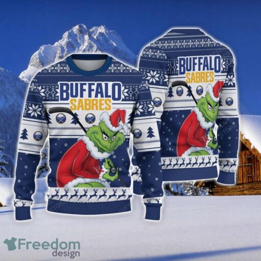 NCAA Buffalo Sabres Football Fans Sweater Grinch Ugly Sweater Christmas Funny Gift Product Photo 1