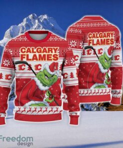 NCAA Calgary Flames Football Fans Sweater Grinch Ugly Sweater Christmas Funny Gift