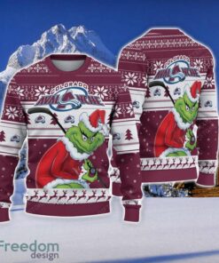 NCAA Colorado Avalanche Football Fans Sweater Grinch Ugly Sweater Christmas Funny Gift