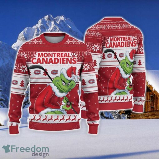 NCAA Montreal Canadiens Football Fans Sweater Grinch Ugly Sweater Christmas Funny Gift Product Photo 1