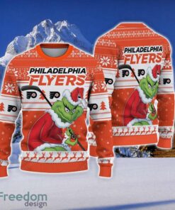 NCAA Philadelphia Flyers Football Fans Sweater Grinch Ugly Sweater Christmas Funny Gift