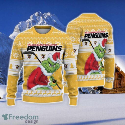 NCAA Pittsburgh Penguins Football Fans Sweater Grinch Ugly Sweater Christmas Funny Gift Product Photo 1