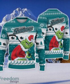 NCAA San Jose Sharks Football Fans Sweater Grinch Ugly Sweater Christmas Funny Gift