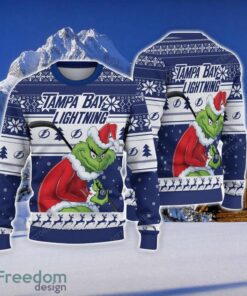 NCAA Tampa Bay Lightning Football Fans Sweater Grinch Ugly Sweater Christmas Funny Gift