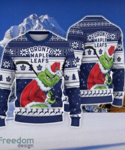 NCAA Toronto Maple Leafs Football Fans Sweater Grinch Ugly Sweater Christmas Funny Gift